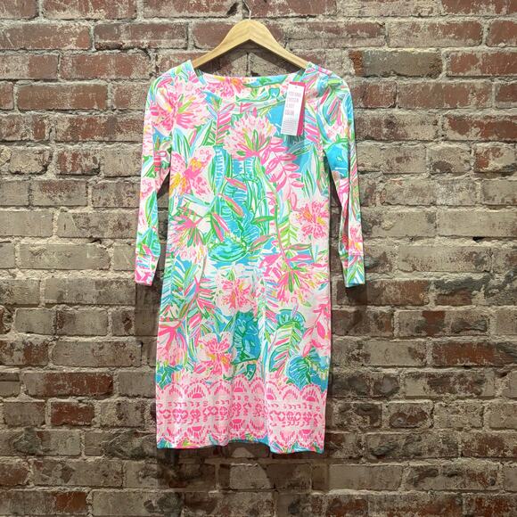 NWT Lilly Pulitzer Hollee Lilly of the Jungle Dress Cotton Sheath Dress Size‎ XS - Picture 2 of 6